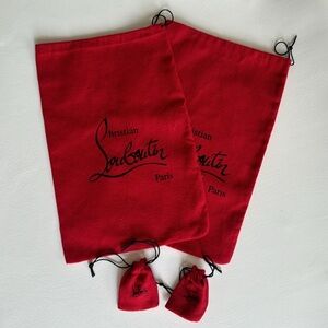 Christian Louboutin Dust Bag + Replacement Heal Caps + gold replacement spikes
